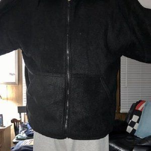 2X BIG ARTIC FLEECE ZIPPER JACKET BLACK NEW